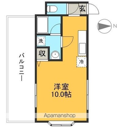 パークサイド宝永[1R/27.28m2]の間取図