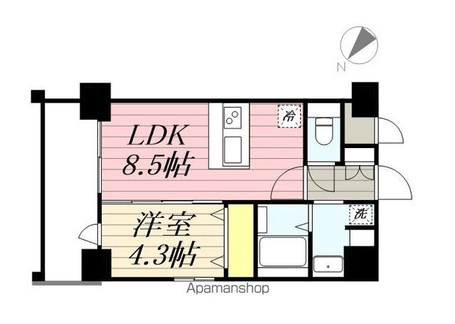 フロッソダリア博多駅前の間取り