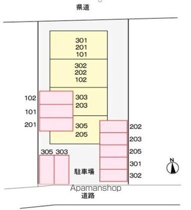 グランドマンション茶うす[2LDK/50.96m2]の配置図