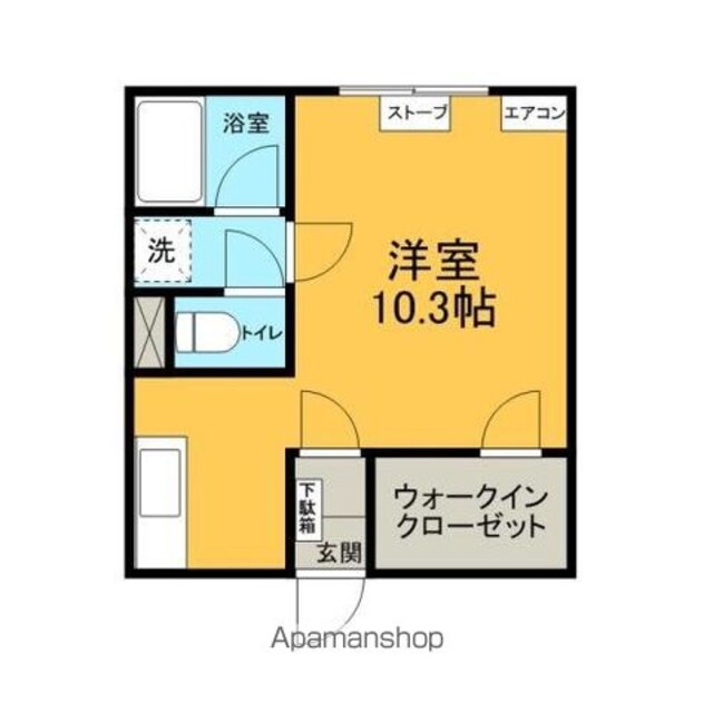 フレンドリー卸町２号館[1R/26.91m2]の間取図