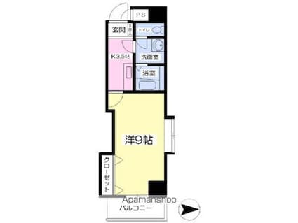 フォルテＡＭＧ[1K/27.06m2]の間取図