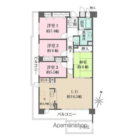 池田五月丘パークハウスの間取り写真