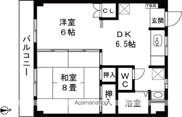 マンション喜福の間取り写真