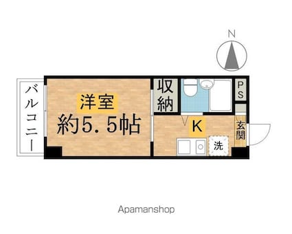 レジデンス大和田[1K/17.75m2]の間取図