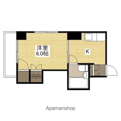 ピュアシティ[1K/18.72m2]の間取図
