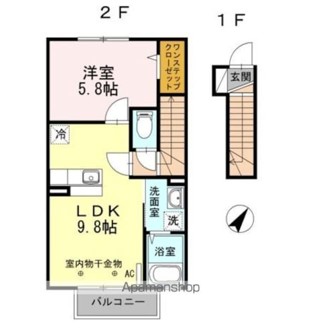 タイムズパークＴＫ[1LDK/38.77m2]の間取図