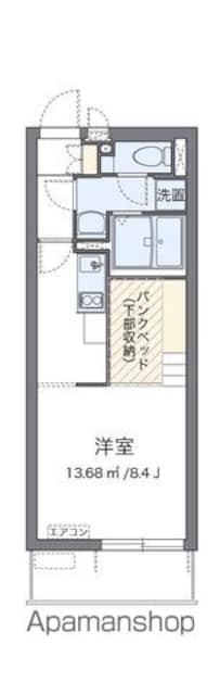 ミランダシュエット[1R/26.08m2]の間取図