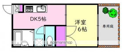 フレグランス藤井[1DK/24.71m2]の間取図