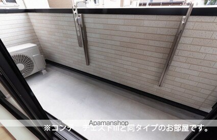 ヒカルサ甲府国母　ウエスト[1K/27.02m2]のバルコニー