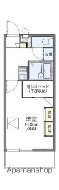レオパレスＶｉｖｌｅ．Ｋ[1K/23.18m2]の間取図