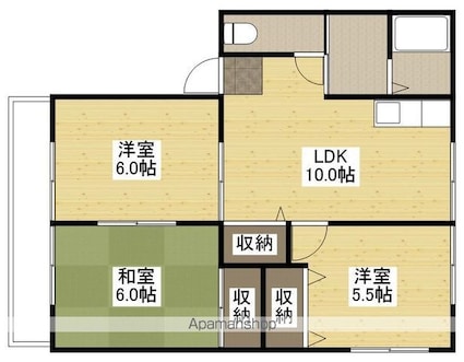 メモリーヒルズ[3DK/57.63m2]の間取図