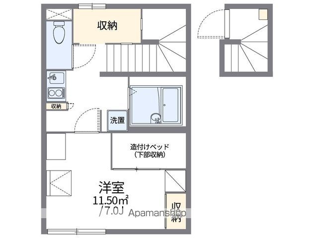 【レオパレスＴＡＤＰＯＬＥ須賀の間取り】