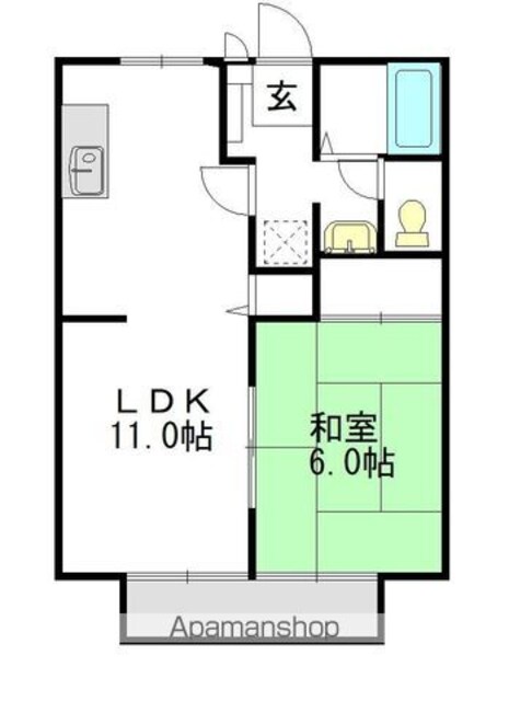 メルベイユ２４[1LDK/40.92m2]の間取図
