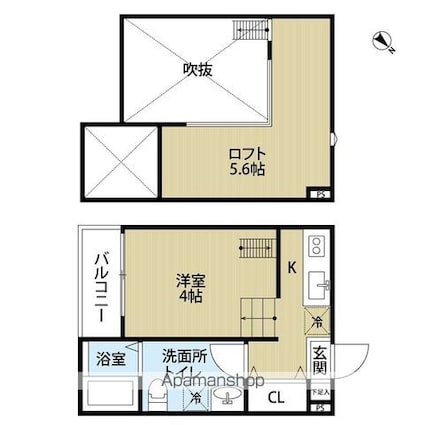 ＭＡＲＩＮＥ　ＲＥＳＩＤＥＮＣＥ　ＳＨＩＲＡＨＡＴＡ[1R/19.92m2]の間取図