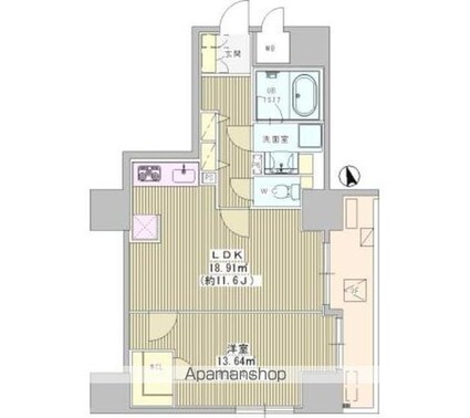 フェアステージ武蔵野[1LDK/49.91m2]の間取図