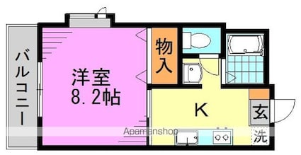 ＲＩＳＡＢＥ南阿佐ヶ谷[1K/28.53m2]の間取図