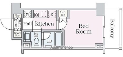 エスティメゾン中野[1K/21.56m2]の間取図