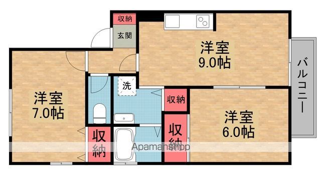 ハイカムールみずの間取り写真