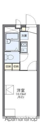 レオパレスセントーレア[1K/19.87m2]の間取図