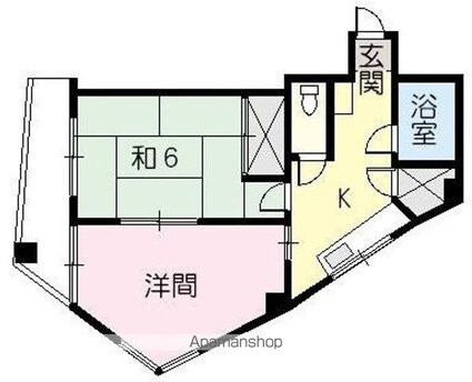 平石ビル[2K/32.48m2]の間取図