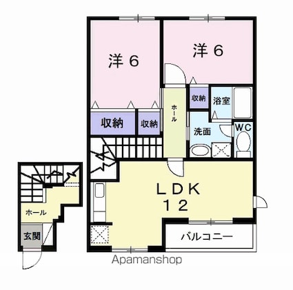 エトワールⅡ[2LDK/65.64m2]の間取図