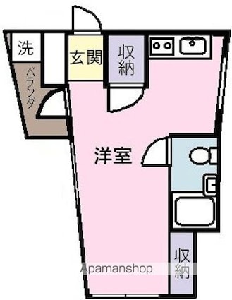 リエパレス立川[1R/17.21m2]の間取図