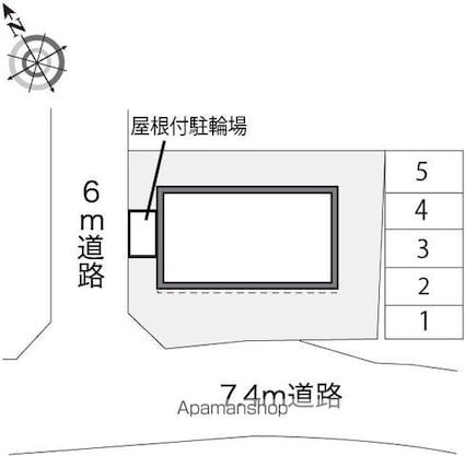 レオパレス三杉[2DK/40.95m2]の配置図