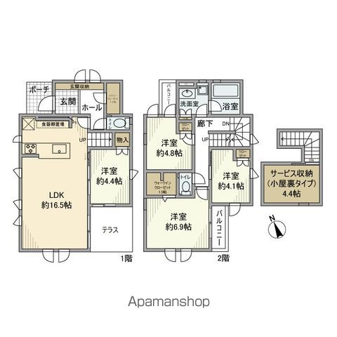 小田急電鉄小田原線 成城学園前駅 徒歩18分 2階建 築9年の間取り写真