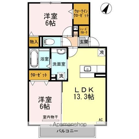 近鉄名古屋線 伏屋駅 徒歩14分 2階建 築13年の間取り写真