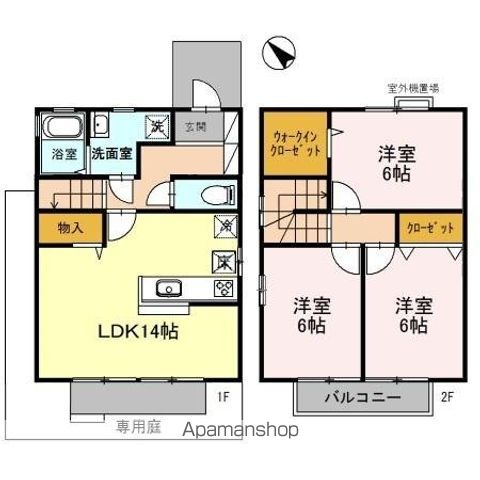 松山タウンハウス C棟の間取り写真