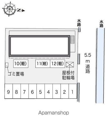 レオパレスパーシヴァル[1K/20.28m2]の配置図