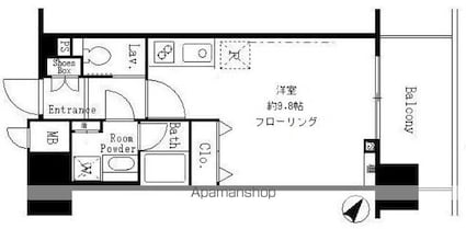サンクレール荒川ブランガーデン[1R/27.43m2]の間取図