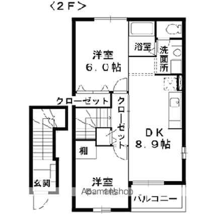 ＥＳＳＥＸ　ＣＯＵＲＴ[2DK/51.67m2]の間取図