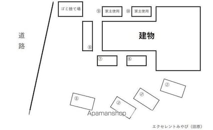 エクセレントみやび[1R/21m2]の配置図