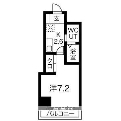 Ｔ’ｓＤｒｅａｍ小牧[1K/23.85m2]の間取図