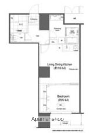 グランハイツ高田馬場[1LDK/47.4m2]の間取図