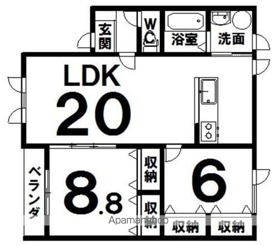 根室本線 帯広駅 徒歩19分 3階建 築14年の間取り写真