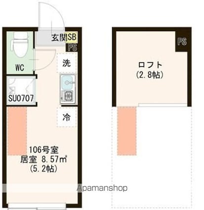 東京都杉並区和泉１丁目[1R/11.33m2]の間取図