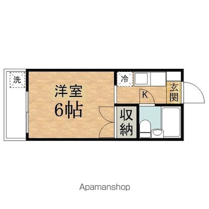 コーポラス杉本[1R/17.41m2]の間取図