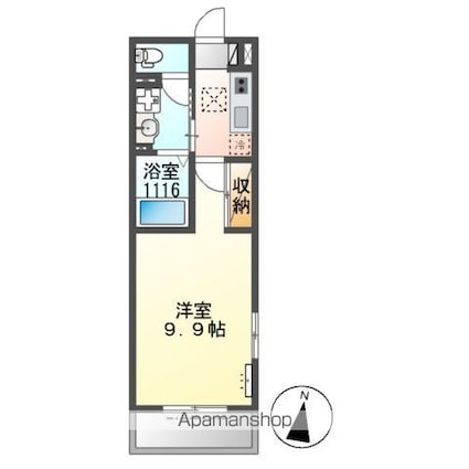 ＡＲＵＫＡＳ（アルカス）[1K/29.66m2]の間取図