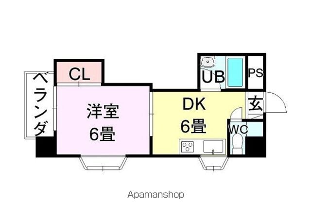 第３ゴトービル[1DK/26m2]の間取図