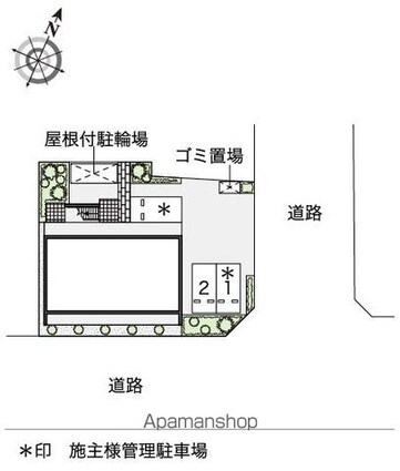 レオパレスオリーブハウスⅤ[1K/20.81m2]の配置図