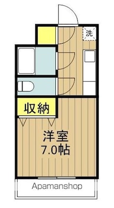 メゾン神明[1K/23.14m2]の間取図