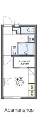 レオパレス隼[1K/21.81m2]の間取図