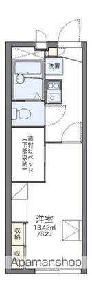 レオパレスターナー[1K/22.35m2]の間取図