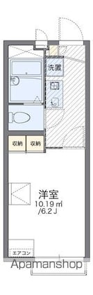レオパレスフラッツスクエアⅡ[1K/19.87m2]の間取図