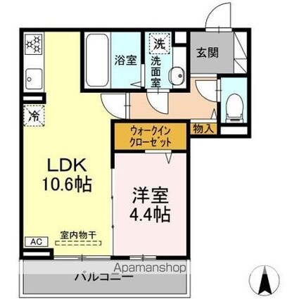 長野県松本市寿中１丁目[1LDK/40.31m2]の間取図