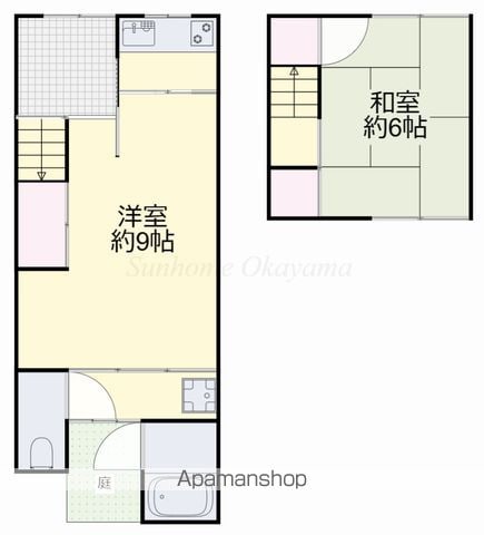 岡山電軌東山本線 門田屋敷駅 徒歩4分 2階建 築31年の間取り写真