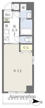 ＧＲＡＣＥ緑町[1K/27.59m2]の間取図