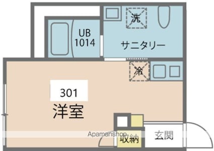 カインドネス練馬春日町[1R/18.13m2]の間取図